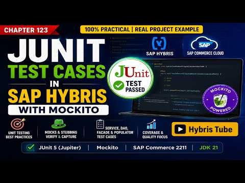 JUnit Test Cases in SAP Hybris | Mockito Unit Testing in SAP Commerce Cloud | SAP Hybris Tutorial
