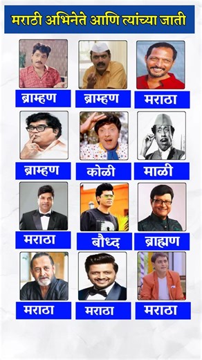 मराठी अभिनेते आणि त्यांची जात | Marathi Actors Caste List | Marathi Celebrity Facts 2026 #shorts #gk