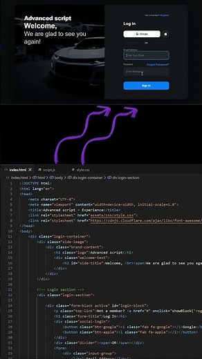 Build a Complete Responsive Auth System: Login & Signup from Scratch | HTML CSS JavaScript