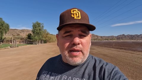 A $2.5 million bridge - abandoned and left hanging over a dry river