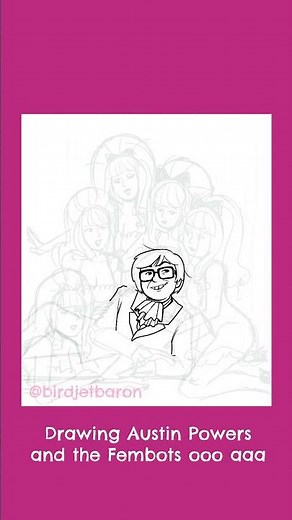 Austin Powers and the Fembots #speedpaint #austinpowers #animation