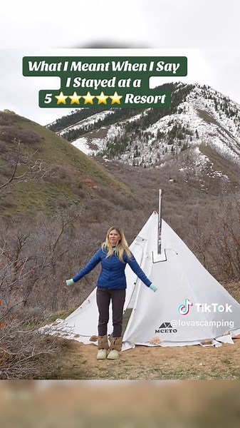 Best 5-star I've ever pitched myself! 🏕️😂 #camping #solocamping #womancamping #outdoors #getoutside #tent #tentreviews #backcountry #backpacking #campingadventures #campinggear #campinglife #campingsite #campingvibe #campsite #wildcamping #adventures #earthoutdoors #exploretheoutdoors #getoutandexplore #goourdoors #hike #mcetotent
