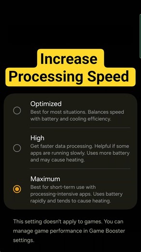 INCREASE PROCESSING SPEED 🚄 IN SAMSUNG 📲 #shorts #viralshorts