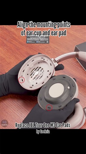 How to Replace Ear Cushions on JBL Tour One M3 | Geekria Repair Parts