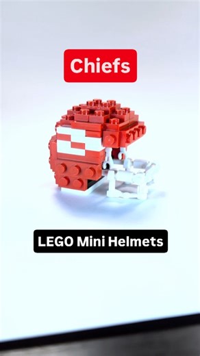 Brickletics on Instagram: "LEGO Kansas City Chiefs mini helmet 🏈 send it to a Chiefs fan and let me know what helmet you want to see next! #lego #legomoc #chiefs #nfl #kcchiefs #chiefskingdom"