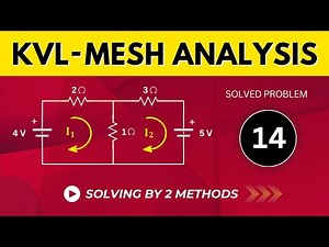 KIRCHHOFF'S VOLTAGE LAW | MESH ANALYSIS SOLVED PROBLEMS 14 IN ELECTRICAL ENGINEERING @TIKLESACADEMY