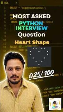 Print Heart Shape Pattern in Python ❤️ (Interview Q25/100)