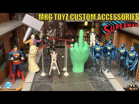 MRG Toyz Custom 3D Printed McFarlane Superman Movie Accessory James Gunn DC Multiverse Figure Review