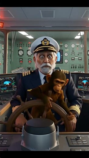 Baby Chimp Saves the Ship! 🐒🚢 | Funny & Heartwarming Animated Short #Shorts #funnyshorts