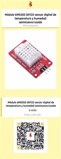 Módulo AM2302 DHT22 sensor digital de temperatura y humedad