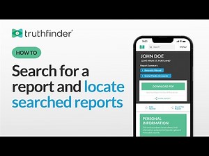 How to Search for a Report on TruthFinder