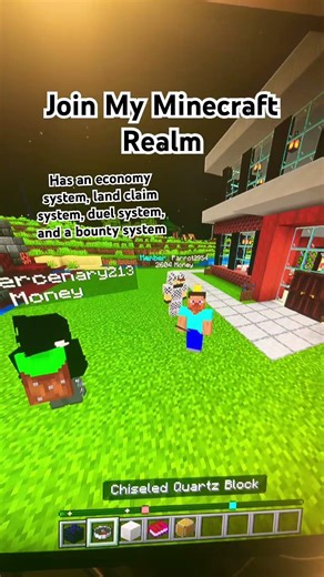 Realm Code is in the discord: R5ZQszAtXw #shorts #gaming #bedrockrealm #minecraft #realms #smp