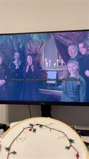 Rediscovered this gem over the holidays 🎄 #christmas #littlewomen #90s #embroidery #cozy