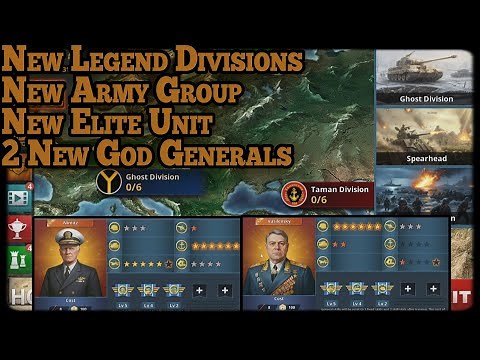 NEW GOD GENERALS, LEGEND DIVISIONS, ARMY GROUP, AND ELITE UNIT! WC4 Update