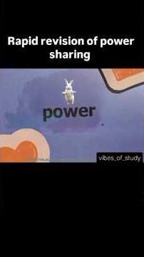 Power sharing class 10 rapid revision