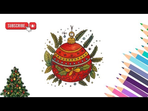 “How to Draw a Beautiful Christmas Ornament | Easy Holiday Drawing Tutoria