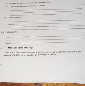 DESIGN: Design brief, specification and constraints2.1. Write... | Filo