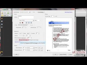 adobe acrobat 9 professional how to apply watermarks demo