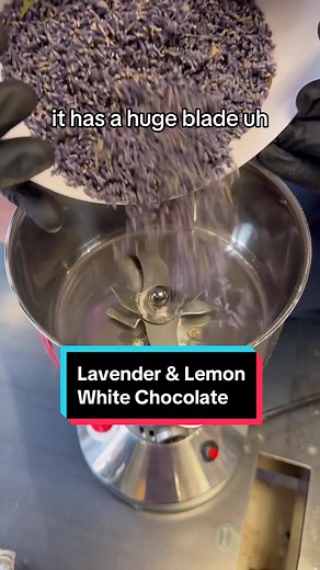 We are making Lavender Lemon Oat Milk White Chocolate! This is how we set up the chocolate mill to grind the sugar and ingredients into a smooth, delightful white chocolate bar. We normally use the stone mill to grind cacao nibs, but it works just as well for white chocolate too :). #whitechocolate #veganchocolate