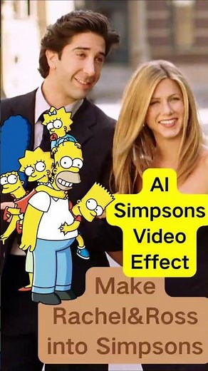 AI Simpsons Generator| Make Rachel and Ross into simpsons!