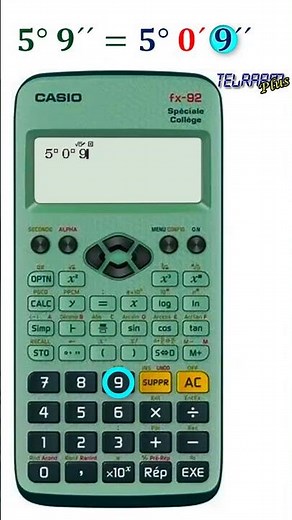 Degré minute seconde en décimauax CASIO fx-92 Spéciale Collège✅