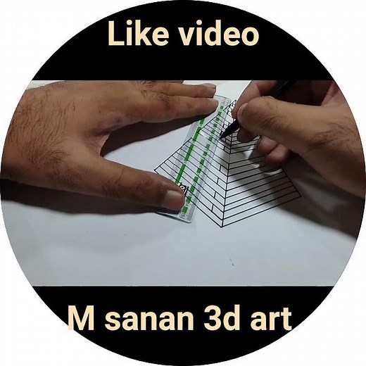 How to Draw a 3D pyramid easily for beginners,#drawing #‪@vamossart‬ #artwork