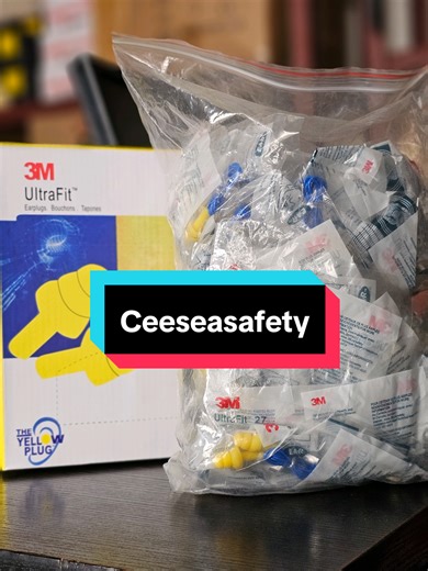 The 3M E-A-R UltraFit Earplugs are made with a triple-flange design to help contour to the different shapes and sizes of ear canals. This helps create a noise-blocking seal. Workers can insert the triple flanged ear tips easily into their ears by holding the stem and pushing the ear tips into the ears. Pliable material can be washed and reused, cutting down costs and extending the hearing protector's life. #ceeseasafety #earplugs #safety #safetyawareness