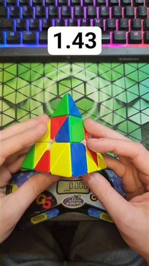 Pyraminx Solve of the Day 11/20 - 1.43 #pyraminx #rubikscube #speedcubing #cubing #puzzle #shorts