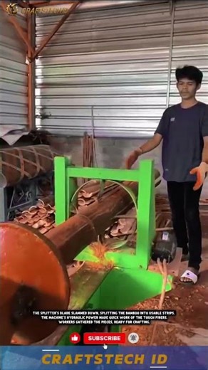 Bamboo Cutting Machine | High-Speed Bamboo Processing into Multiple Pieces #machine #cuttingmachine