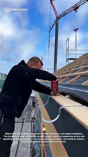 This Gutter Hack Wins #ConstructionTok #BuildingInnovation #WorkSmarter