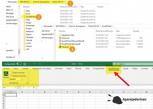 Excel2Presto - El complemento de Presto para importar de Excel a Presto