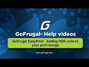 How to add HSN code to your GST Print profile with GoFrugal EasyPrint tool