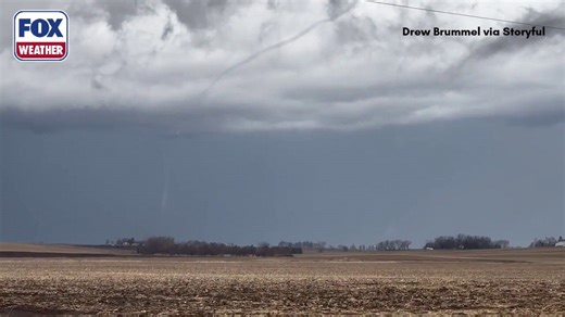 Watch: Rope tornado spins across West Liberty, Iowa