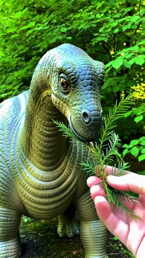 Feeding a Hungry Dinosaur Toy! 🌿🦖