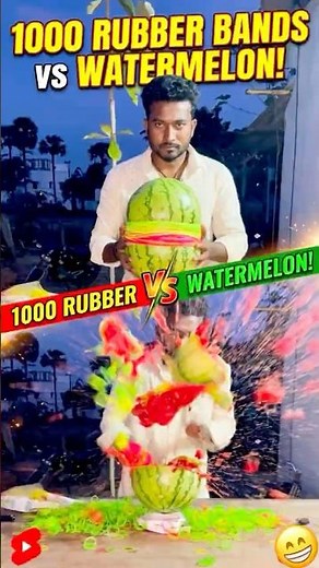 Exploding a Watermelon with Rubber Bands! 🍉💥
