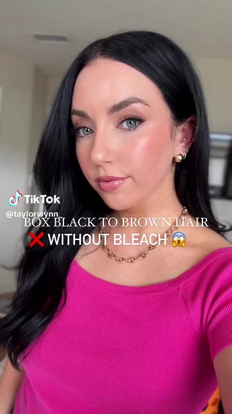 Box Black Hair to Brunette Transformation