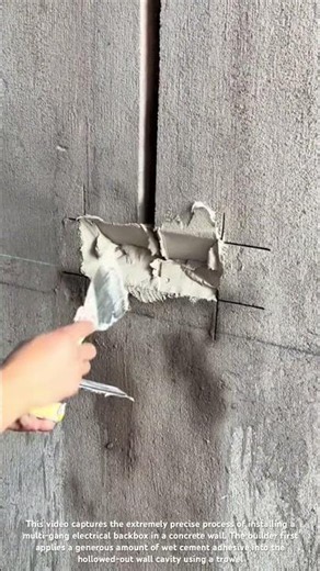 🔌🧱 Precision Junction Box Mounting: Professional Wall Backbox Installation #shorts