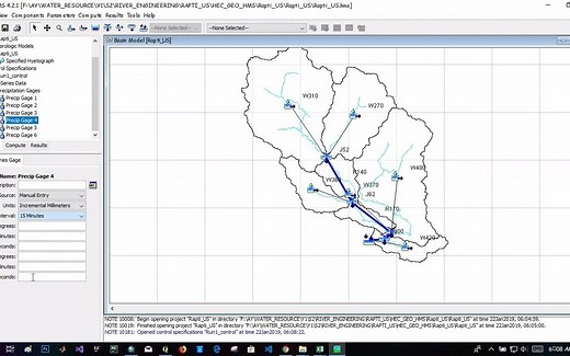 HEC-HMS操作过程3-从HEC-GeoHMS到HEC-HMS项目转换