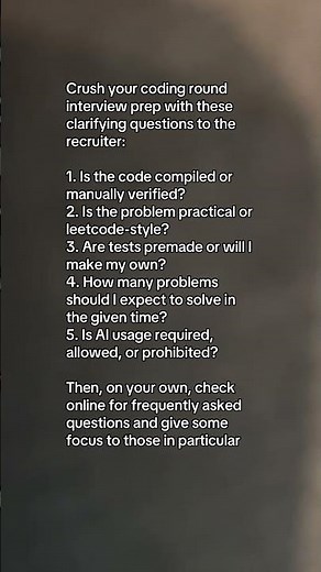 Crush your coding round interview prep with these clarifying questions #coding #softwareengineer
