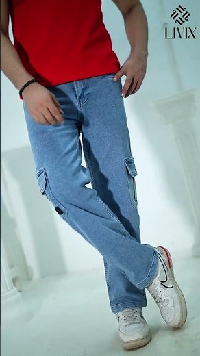 Men’s Denim Cargo Baggy Pant