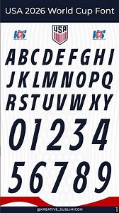 USA 2026 World Cup Font (TTF) – Football Jersey Typeface #usa2026font #usahomekitfont #fifaworldcup