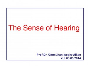 The Sense of Hearing - SlideServe