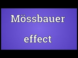 Mössbauer effect Meaning