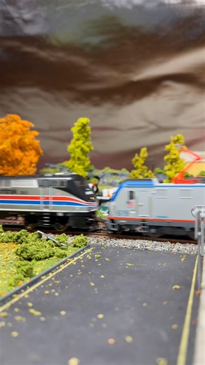 HO Scale Amtrak ACS-64 Rescue P42DC Amfleets #railway #train #hoscale #modeltrains #amtrak #nj #usa