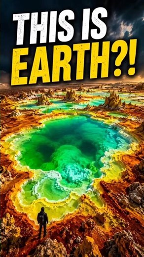 UNREAL EARTH: The Alien Pools of Ethiopia 😱🌈 #shorts