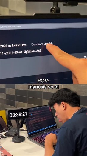 Richo | AI Tips 🤖💡 on Instagram: "Manusia versus AI ketika benerin codingan error 😭🙏🏻 #ai #human #manusia #coding #programming"