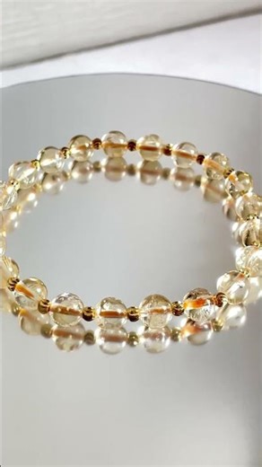 シトリン6㎜(黄水晶)パワーストーンブレスレット【完全天然石】エネルギー引き出し済 完全浄化 本物 アクセサリ スピリチュアル レディース