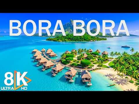 Bora Bora 8K | Luxury Deep House – Overwater Villas, Crystal Lagoon & Tropical Paradise