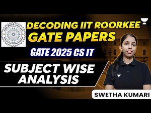 Decoding IIT Roorkee GATE Papers | GATE 2025 CS IT Subject wise Analysis