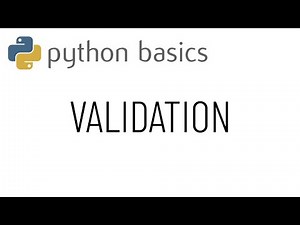 Python basics - Validation